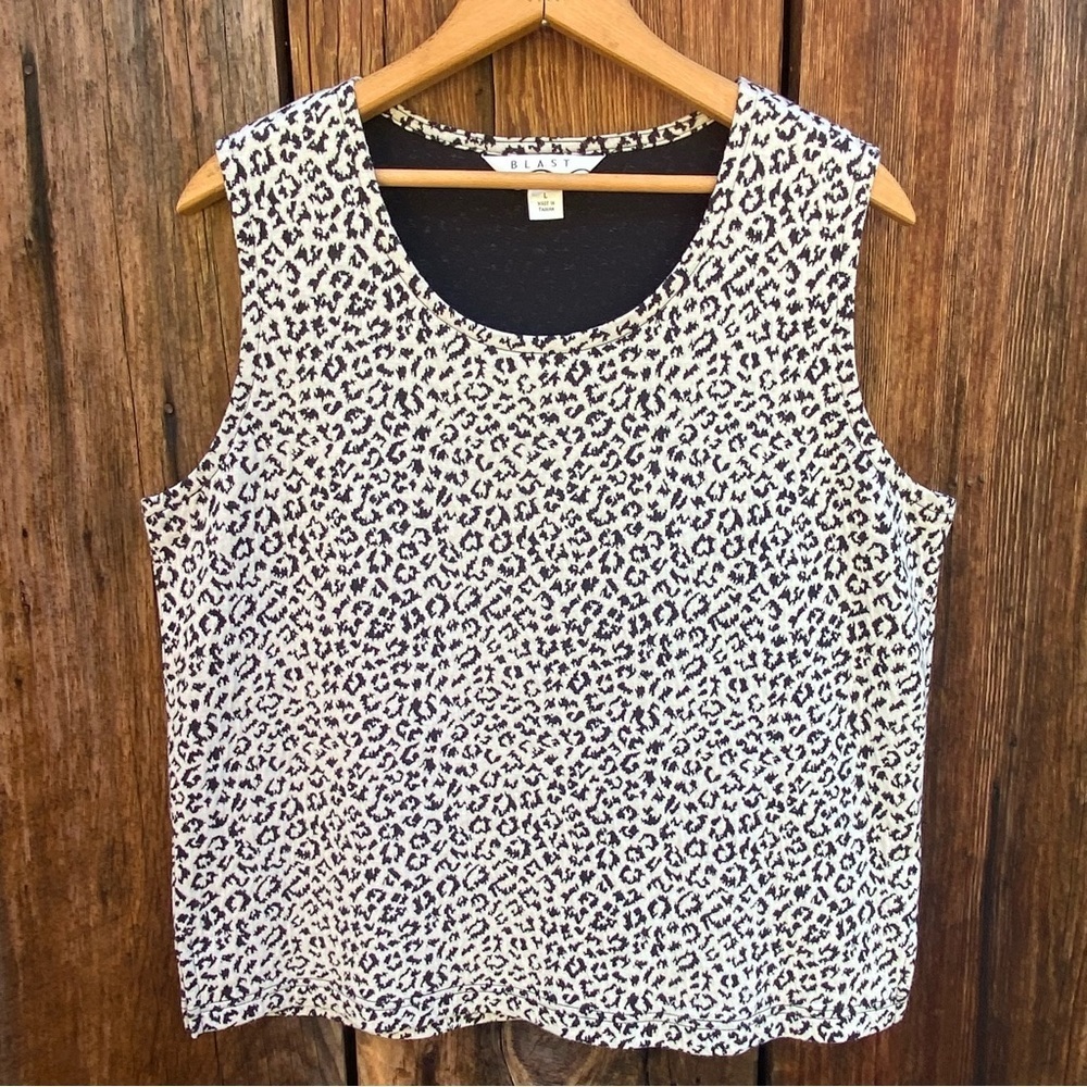 Blast Studio Leopard Print Sleeveless Tank Top Size L